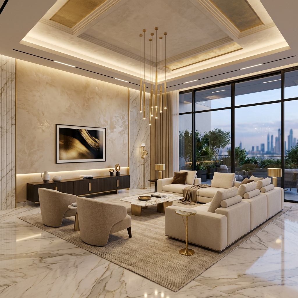 Interior di lusso con finiture di pregio